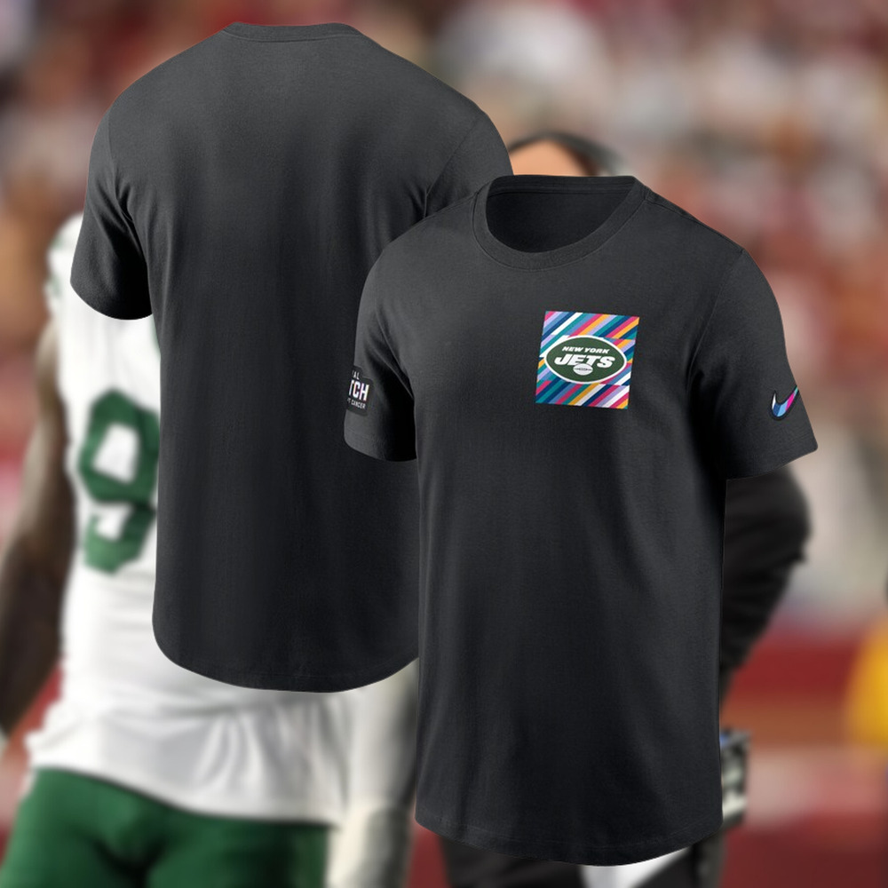 New York Jets Nike Crucial Catch T-Shirt Team Issued Aaron Whitecotton Sz. XL